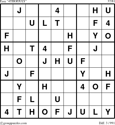 The grouppuzzles.com Easy 4THOFJULY-r9 puzzle for 