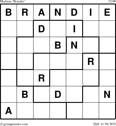 The grouppuzzles.com Medium Brandie puzzle for 