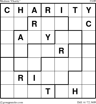 The grouppuzzles.com Medium Charity puzzle for 