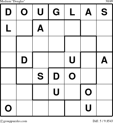 The grouppuzzles.com Medium Douglas puzzle for 