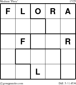 The grouppuzzles.com Medium Flora puzzle for 
