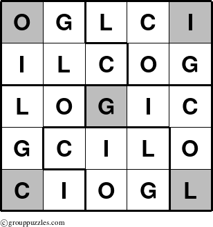 The grouppuzzles.com Answer grid for the Logic-5-Spot-r2 puzzle for 