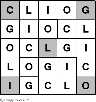 The grouppuzzles.com Answer grid for the Logic-5-Spot-r3 puzzle for 