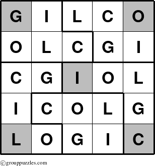 The grouppuzzles.com Answer grid for the Logic-5-Spot-r4 puzzle for 