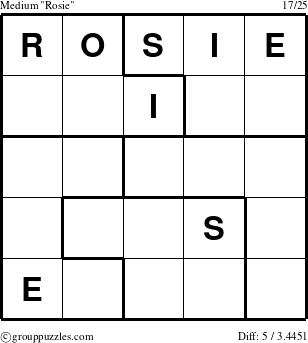 The grouppuzzles.com Medium Rosie puzzle for 