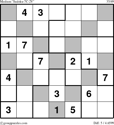 The grouppuzzles.com Medium Sudoku-7C-2V puzzle for 