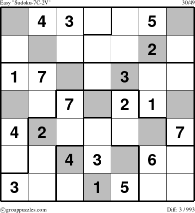 The grouppuzzles.com Easy Sudoku-7C-2V puzzle for 