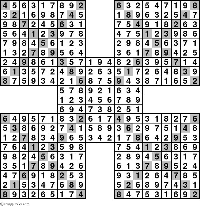The grouppuzzles.com Answer grid for the cover-Xtreme puzzle for 