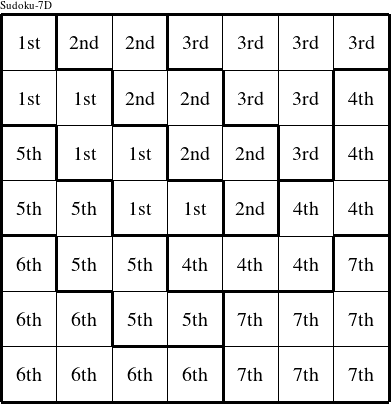 Each septomino is a group numbered as shown in this Sudoku-7D figure.
