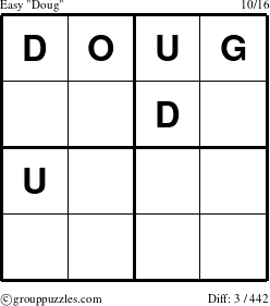 The grouppuzzles.com Easy Doug puzzle for 