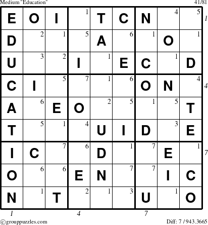 The grouppuzzles.com Medium Education-c1 puzzle for , suitable for printing, with all 7 steps marked