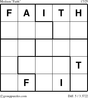 The grouppuzzles.com Medium Faith puzzle for 