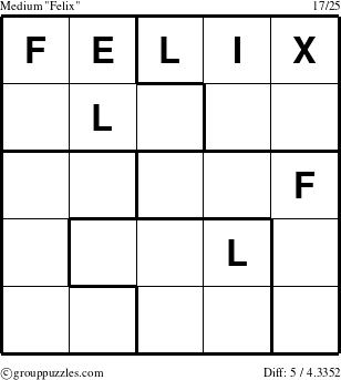 The grouppuzzles.com Medium Felix puzzle for 