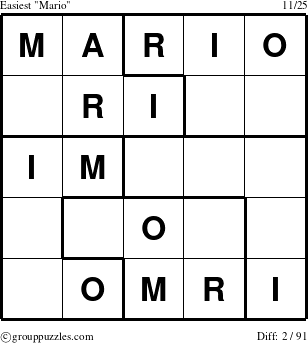 The grouppuzzles.com Easiest Mario puzzle for 