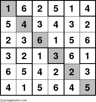 The grouppuzzles.com Answer grid for the Nonlatin-6up-UR-D puzzle for 