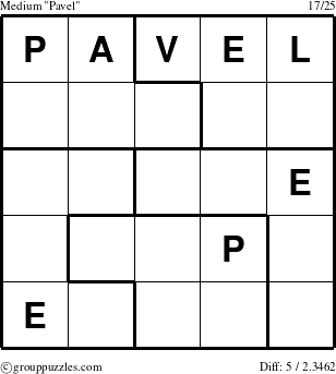 The grouppuzzles.com Medium Pavel puzzle for 
