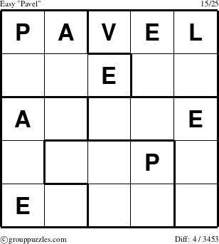 The grouppuzzles.com Easy Pavel puzzle for 