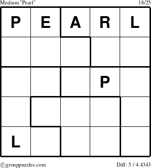 The grouppuzzles.com Medium Pearl puzzle for 