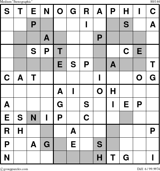 The grouppuzzles.com Medium Stenographic puzzle for 