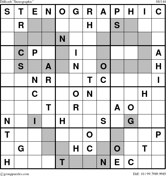 The grouppuzzles.com Difficult Stenographic puzzle for 