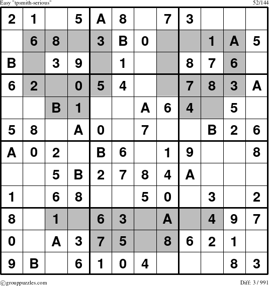 The grouppuzzles.com Easy tpsmith-serious puzzle for 