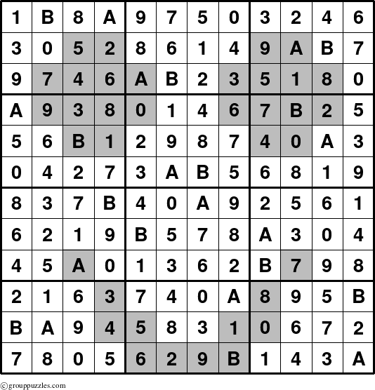 The grouppuzzles.com Answer grid for the tpsmith-silly puzzle for 