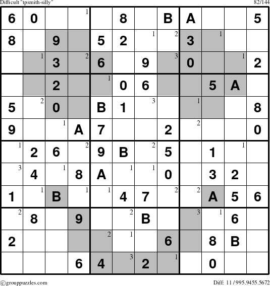 The grouppuzzles.com Difficult tpsmith-silly puzzle for  with the first 3 steps marked