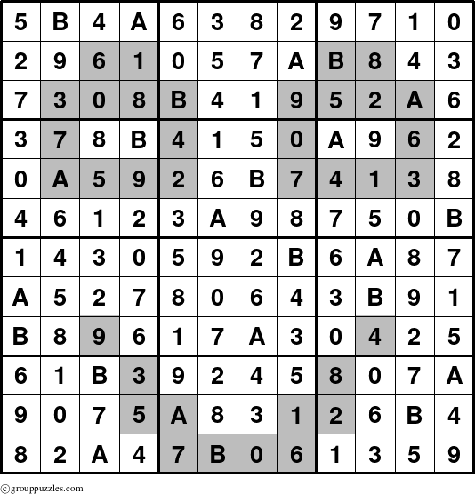 The grouppuzzles.com Answer grid for the tpsmith puzzle for 