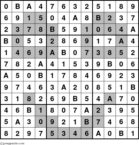 The grouppuzzles.com Answer grid for the tpsmith puzzle for 