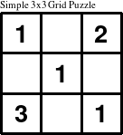 Simple 3x3 Grid Puzzle