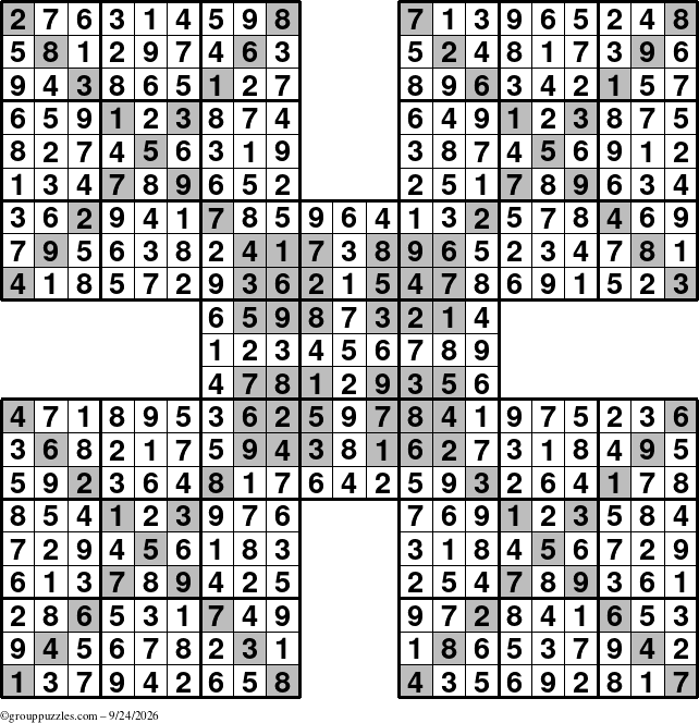 The grouppuzzles.com Answer grid for the cover-HyperXtreme puzzle for Thursday September 24, 2026