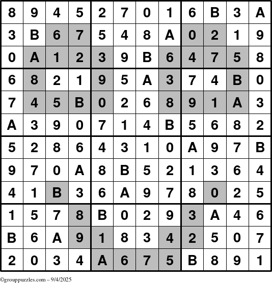 The grouppuzzles.com Answer grid for the tpsmith puzzle for Thursday September 4, 2025