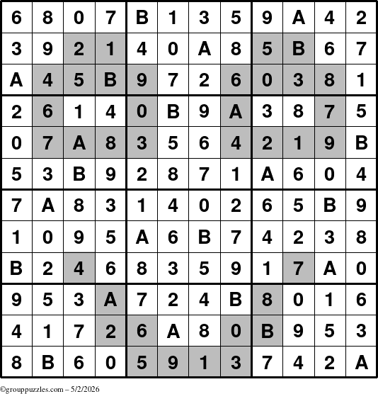 The grouppuzzles.com Answer grid for the tpsmith puzzle for Saturday May 2, 2026