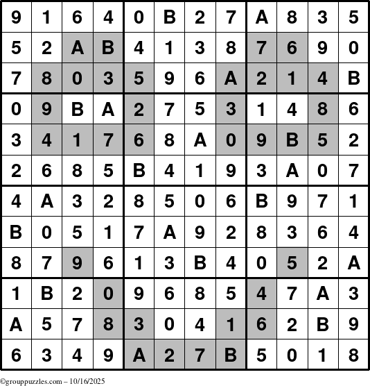 The grouppuzzles.com Answer grid for the tpsmith puzzle for Thursday October 16, 2025