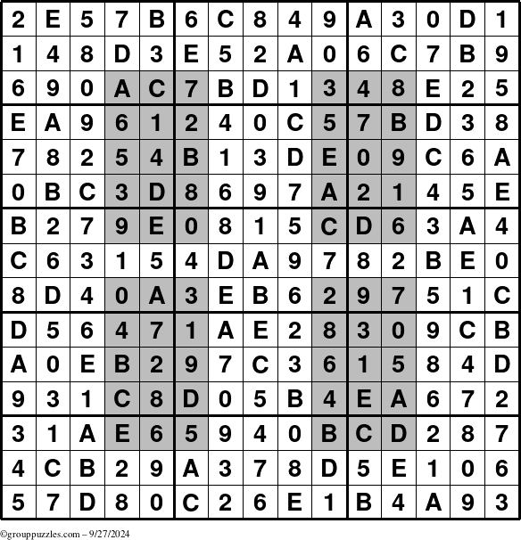 The grouppuzzles.com Answer grid for the HyperSudoku-15 puzzle for Friday September 27, 2024