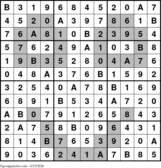 The grouppuzzles.com Answer grid for the tpsmith puzzle for Thursday June 25, 2026
