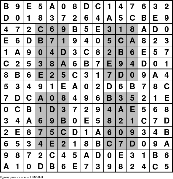 The grouppuzzles.com Answer grid for the HyperSudoku-15 puzzle for Friday November 8, 2024