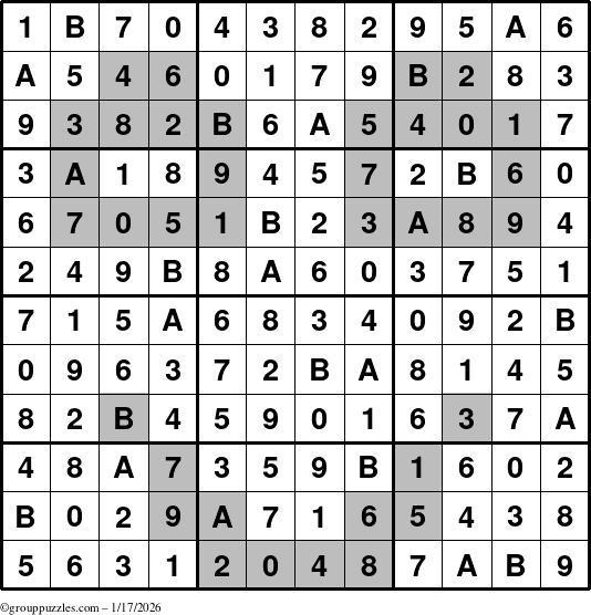 The grouppuzzles.com Answer grid for the tpsmith puzzle for Saturday January 17, 2026