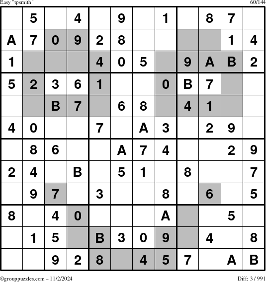 The grouppuzzles.com Easy tpsmith puzzle for Saturday November 2, 2024