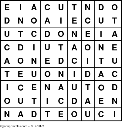 The grouppuzzles.com Answer grid for the Education-c1 puzzle for Monday July 14, 2025