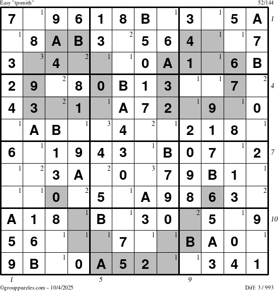 The grouppuzzles.com Easy tpsmith puzzle for Saturday October 4, 2025 with all 3 steps marked