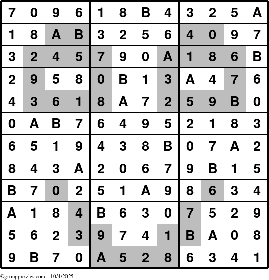 The grouppuzzles.com Answer grid for the tpsmith puzzle for Saturday October 4, 2025