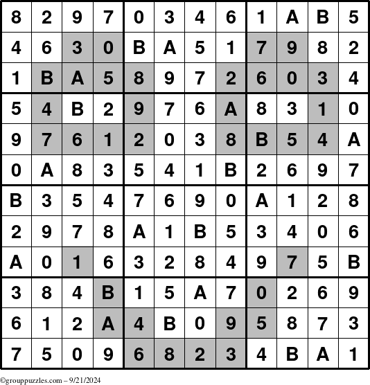 The grouppuzzles.com Answer grid for the tpsmith puzzle for Saturday September 21, 2024