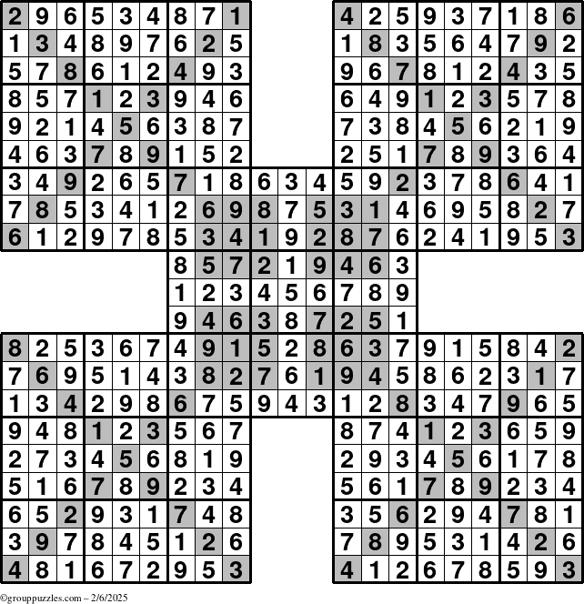 The grouppuzzles.com Answer grid for the cover-HyperXtreme puzzle for Thursday February 6, 2025