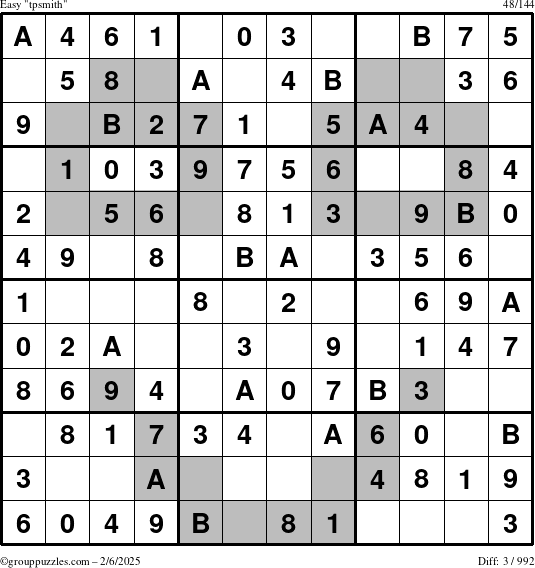 The grouppuzzles.com Easy tpsmith puzzle for Thursday February 6, 2025