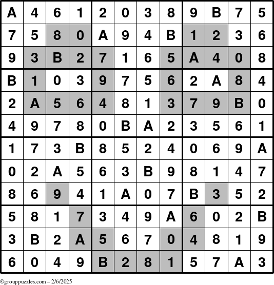 The grouppuzzles.com Answer grid for the tpsmith puzzle for Thursday February 6, 2025