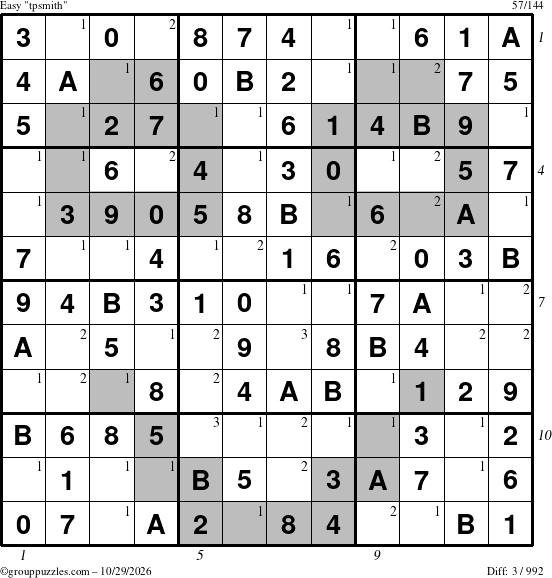 The grouppuzzles.com Easy tpsmith puzzle for Thursday October 29, 2026 with all 3 steps marked