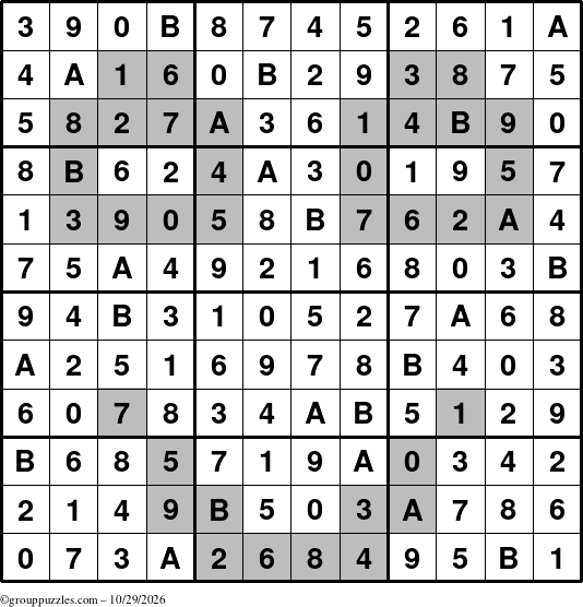 The grouppuzzles.com Answer grid for the tpsmith puzzle for Thursday October 29, 2026