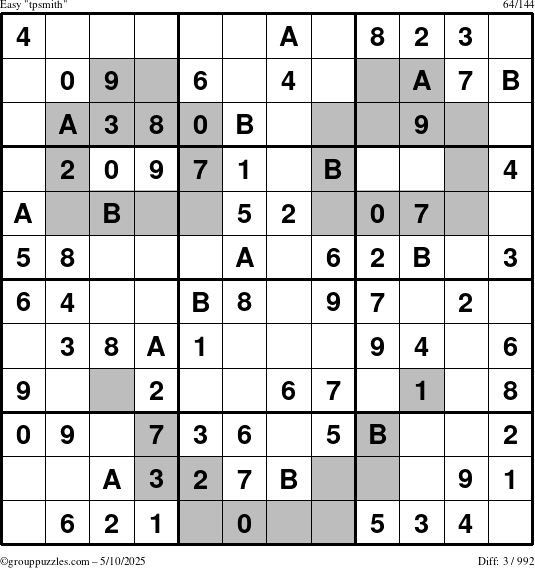 The grouppuzzles.com Easy tpsmith puzzle for Saturday May 10, 2025