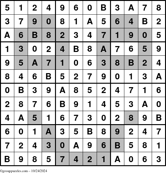 The grouppuzzles.com Answer grid for the tpsmith puzzle for Thursday October 24, 2024